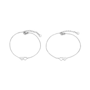 Set armbanden altijd verbonden zilver