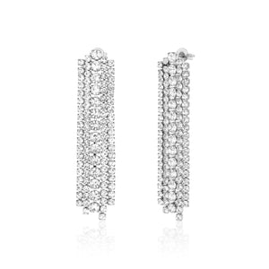 Tennis oorbel zilver