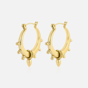 Tropical boho oorbellen goud