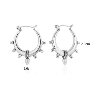 Tropical boho oorbellen zilver