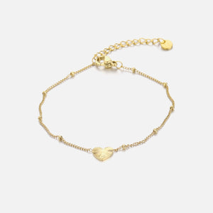 Vriendschaparmband gesloten hartje goud