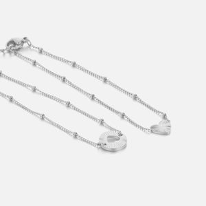 Vriendschaparmband gesloten hartje zilver