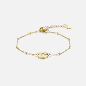 Vriendschaparmband open hartje goud