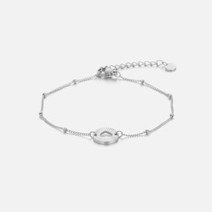 Vriendschaparmband open hartje zilver