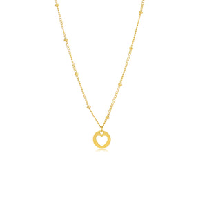 Vriendschapketting open hartje goud