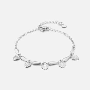 Armband bedeltjes hart zilver