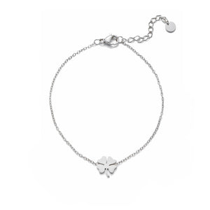 Armband klavervier zilver