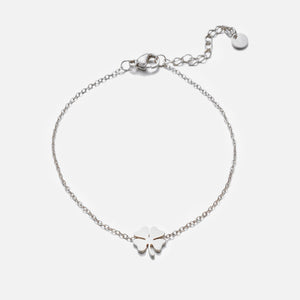 Armband klavervier zilver