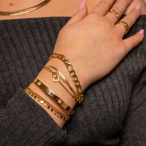 Bangle steentje goud