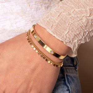Bangle steentje goud