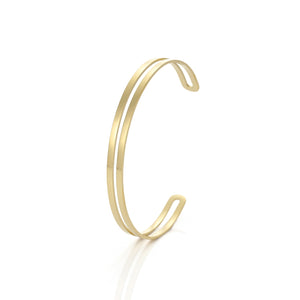 Bangle twee banden goud