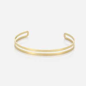 Bangle twee banden goud