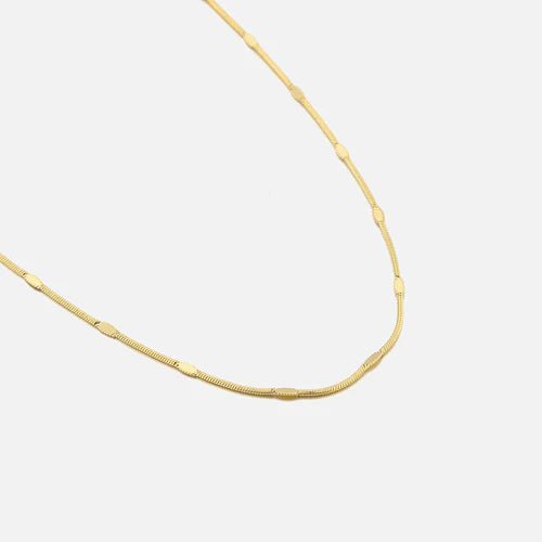 Dunne motief ketting goud