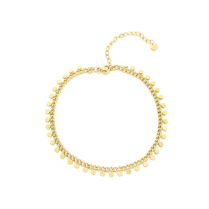 Enkelband muntjes goud