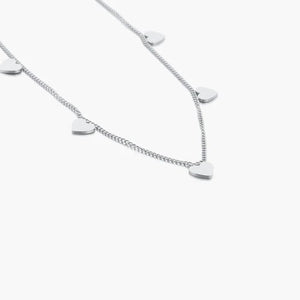Hartjes ketting zilver