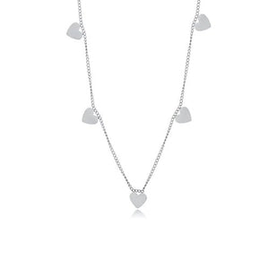 Hartjes ketting zilver