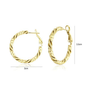 Hoops gedraaid motief goud