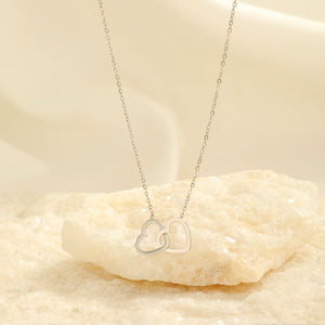 ketting verbonden hart zilver