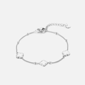 Klavertjes armband zilver