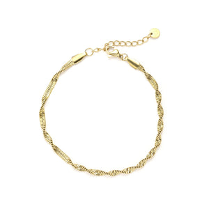 Motief armband gedraaid goud