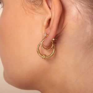 Oorbellen Bali knoop goud