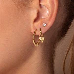 Oorbellen Bali knoop goud