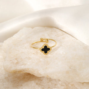 Ring klaver gold/black