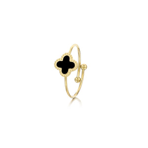 Ring klaver gold/black