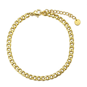 Schakelarmband 4mm goud